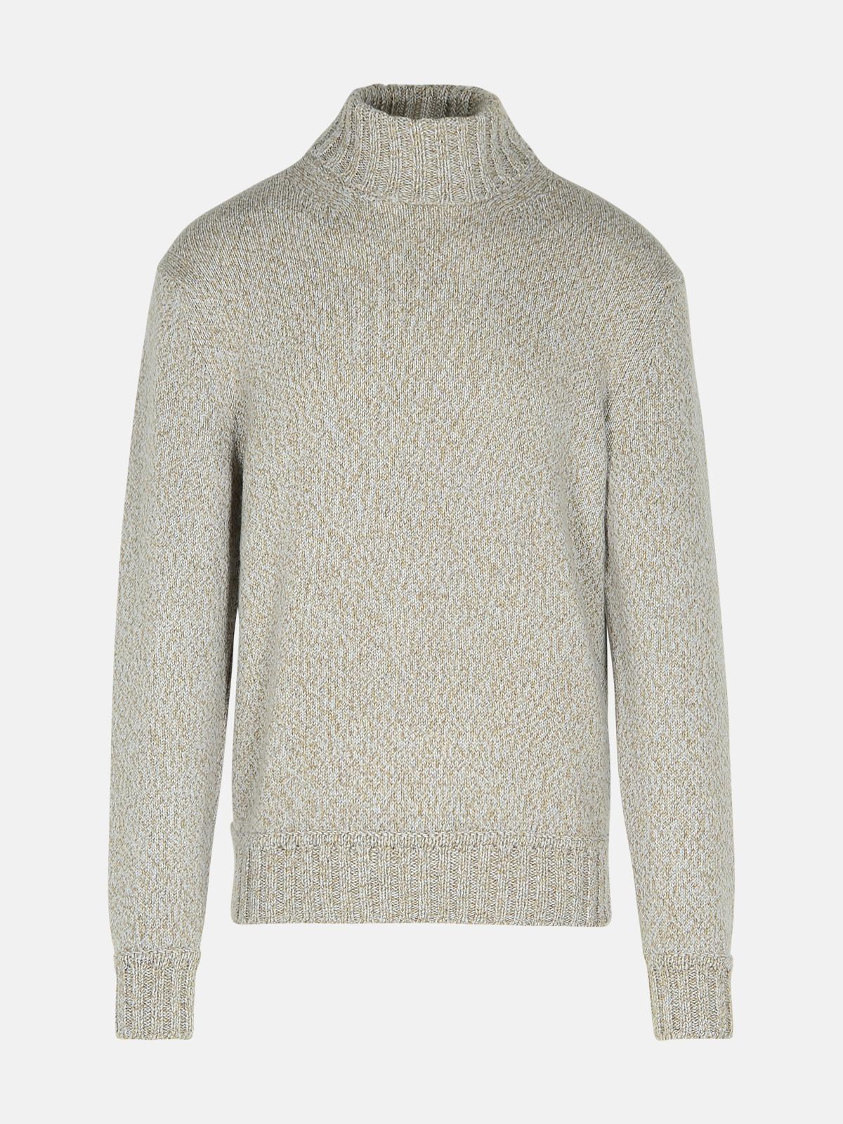 Zegna Brown Cashmere Turtleneck Sweater