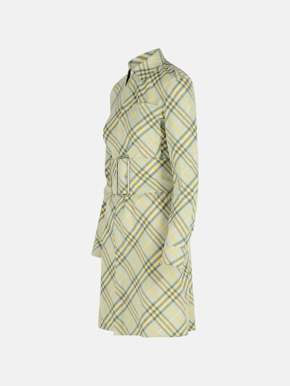 burberry green plaid dress 'CHECK' LINEN available on 75386 Mytheresa