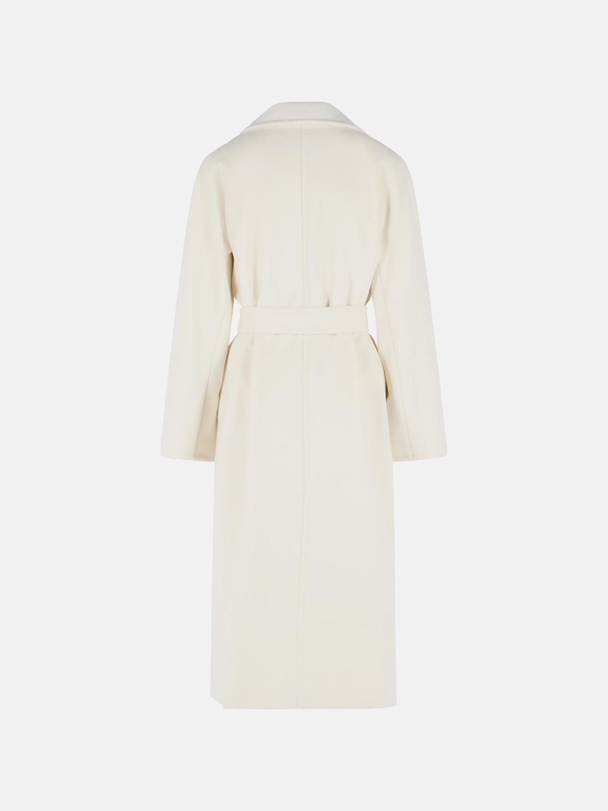 MAXMARA 마담 버진 울 화이트 캐시미어 코트