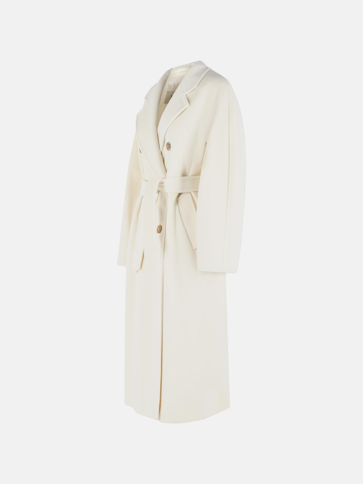 MAXMARA 마담 버진 울 화이트 캐시미어 코트